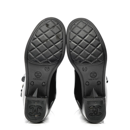 Chanel Rubber Camellia Rain Boots 37 Black 13 of 19