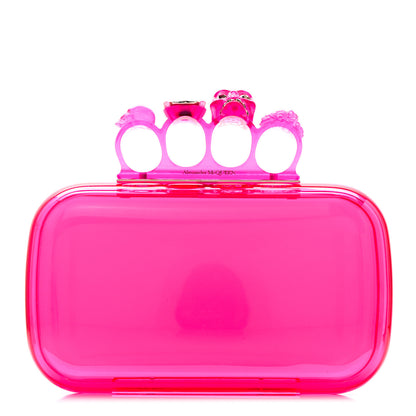 Alexander McQueen Resin Knuckle Clutch Pink 1 of 7