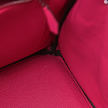 Hermes Chevre Mysore Horseshoe Birkin 30 Parme Rose Shocking 6 of 9