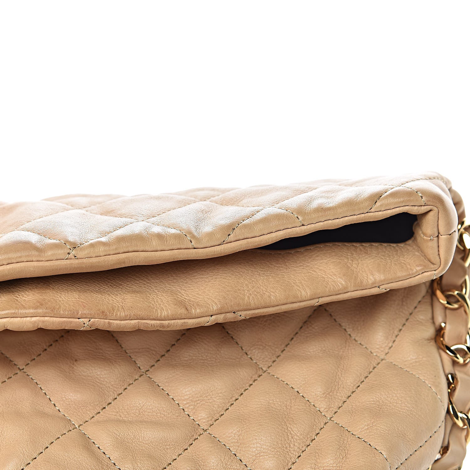 Chanel Calfskin Quilted Large Chain Me Hobo Beige 16 of 22