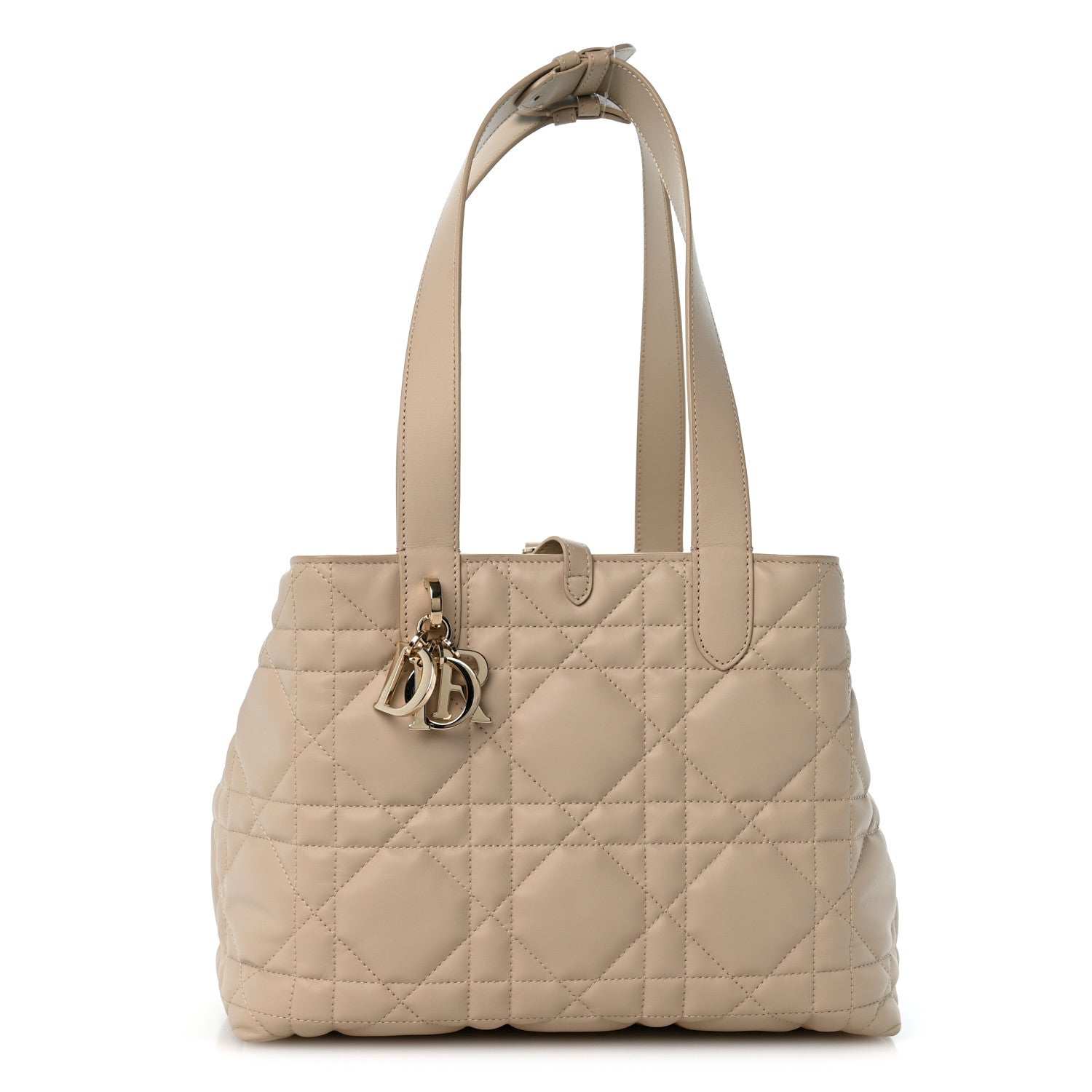 Christian Dior Calfskin Macrocannage Medium Toujour Powder Beige 1 of 12