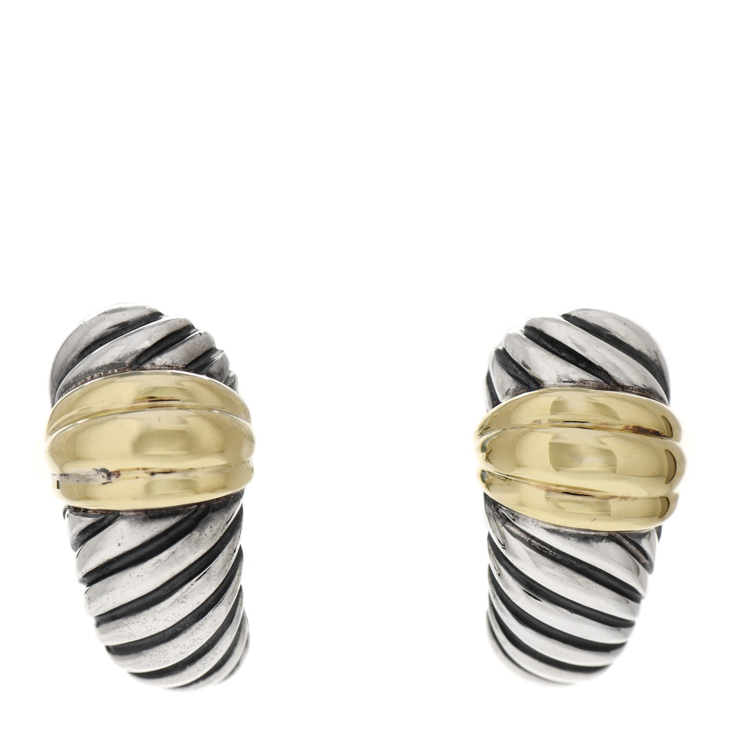 Sterling Silver 14K Yellow Gold Thoroughbred Shrimp Earrings