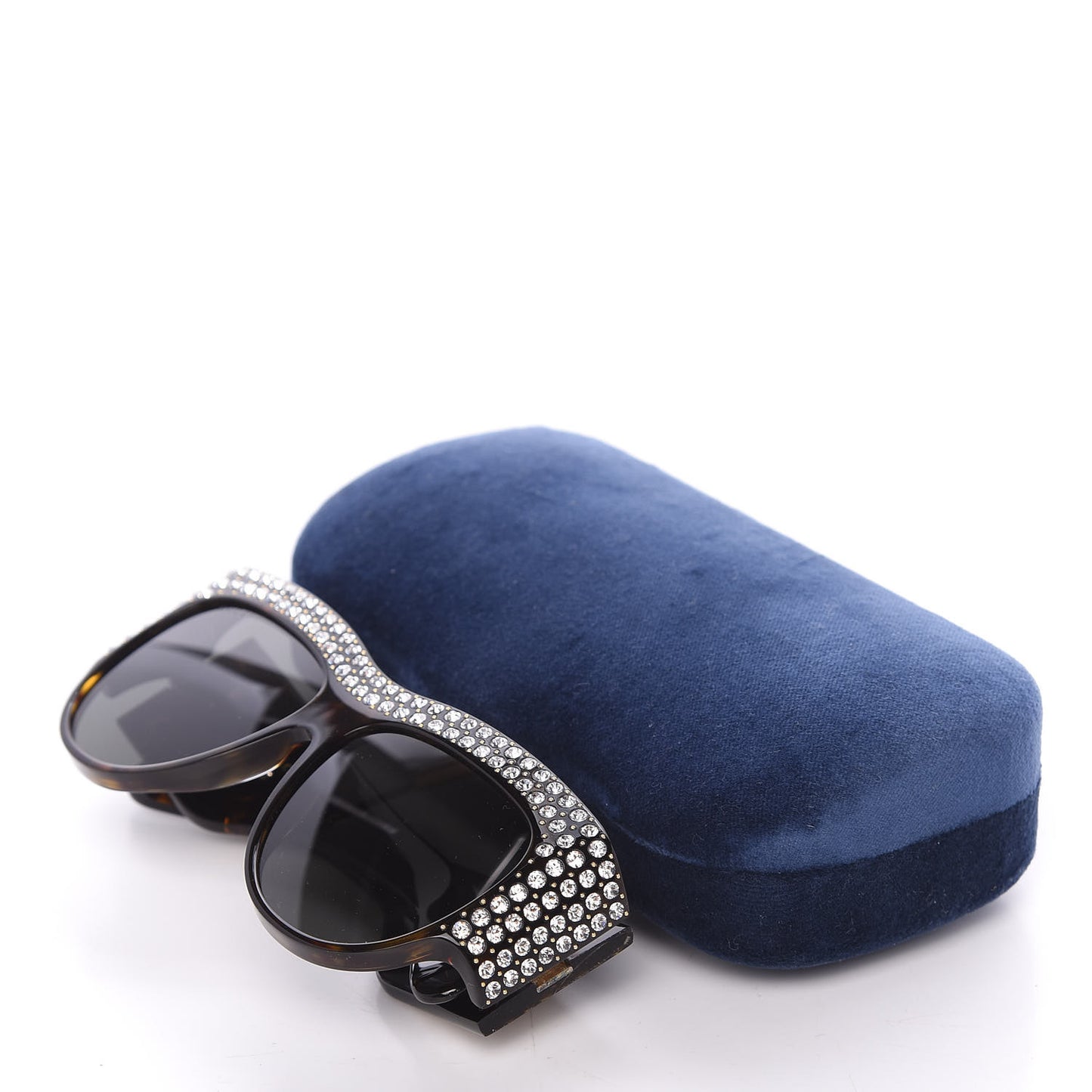 Acetate Crystal Oversize Hollywood Forever Sunglasses GG0144S Tortoiseshell