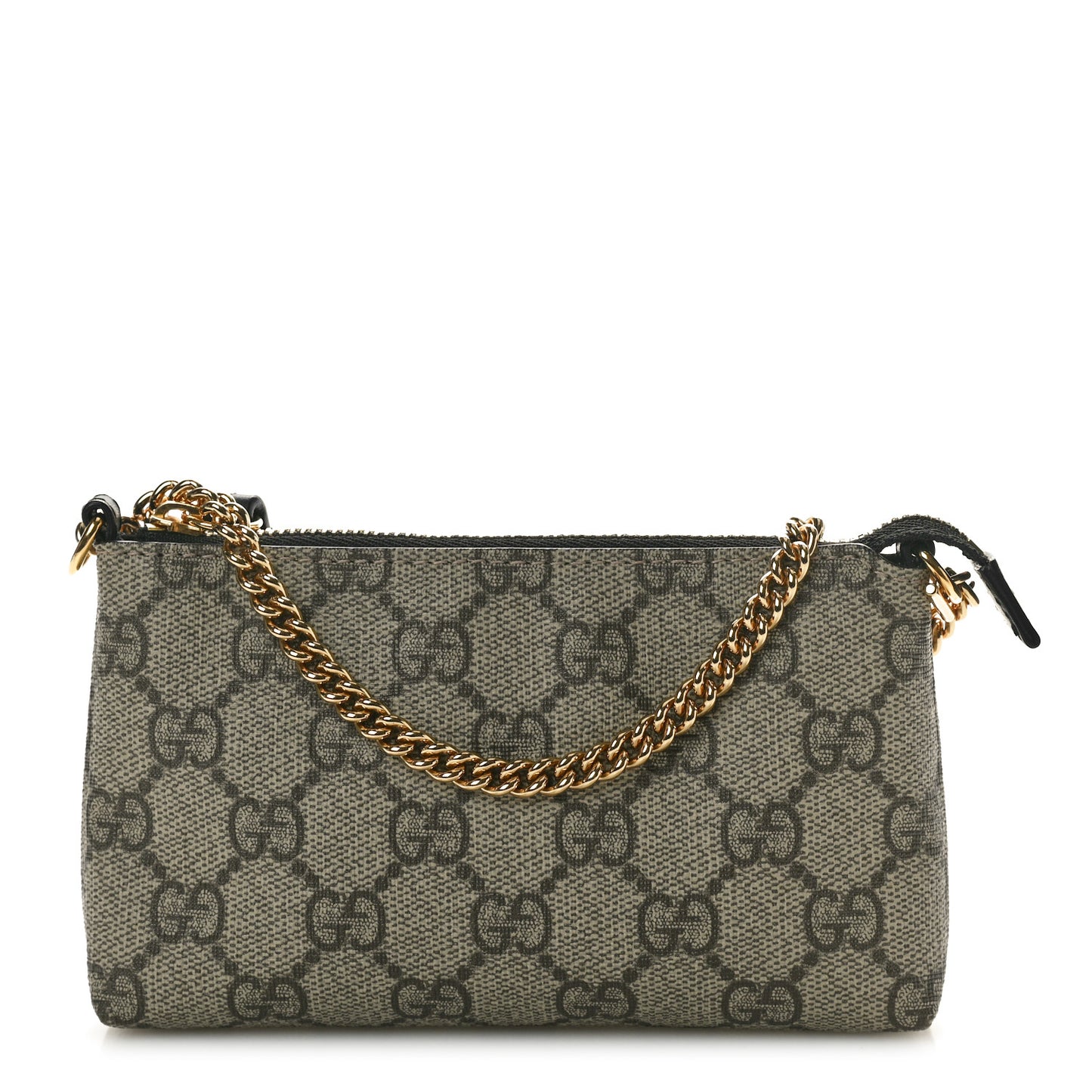 GG Supreme Monogram Mini Chain Bag Beige Black