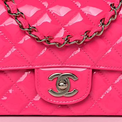 Chanel Patent Quilted Mini Rectangular Flap Pink 8 of 11