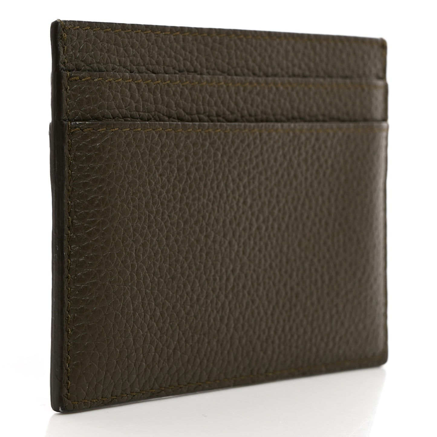 Calfskin Tiny Cassandre Credit Card Case Grey