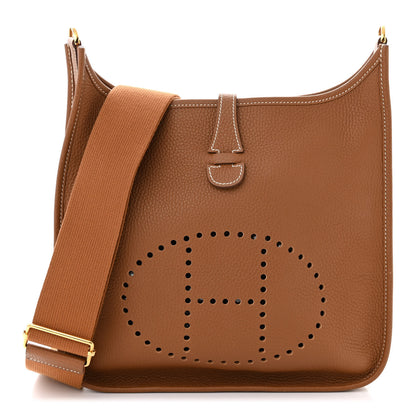 Hermes Taurillon Clemence Evelyne III PM Gold 1 of 10
