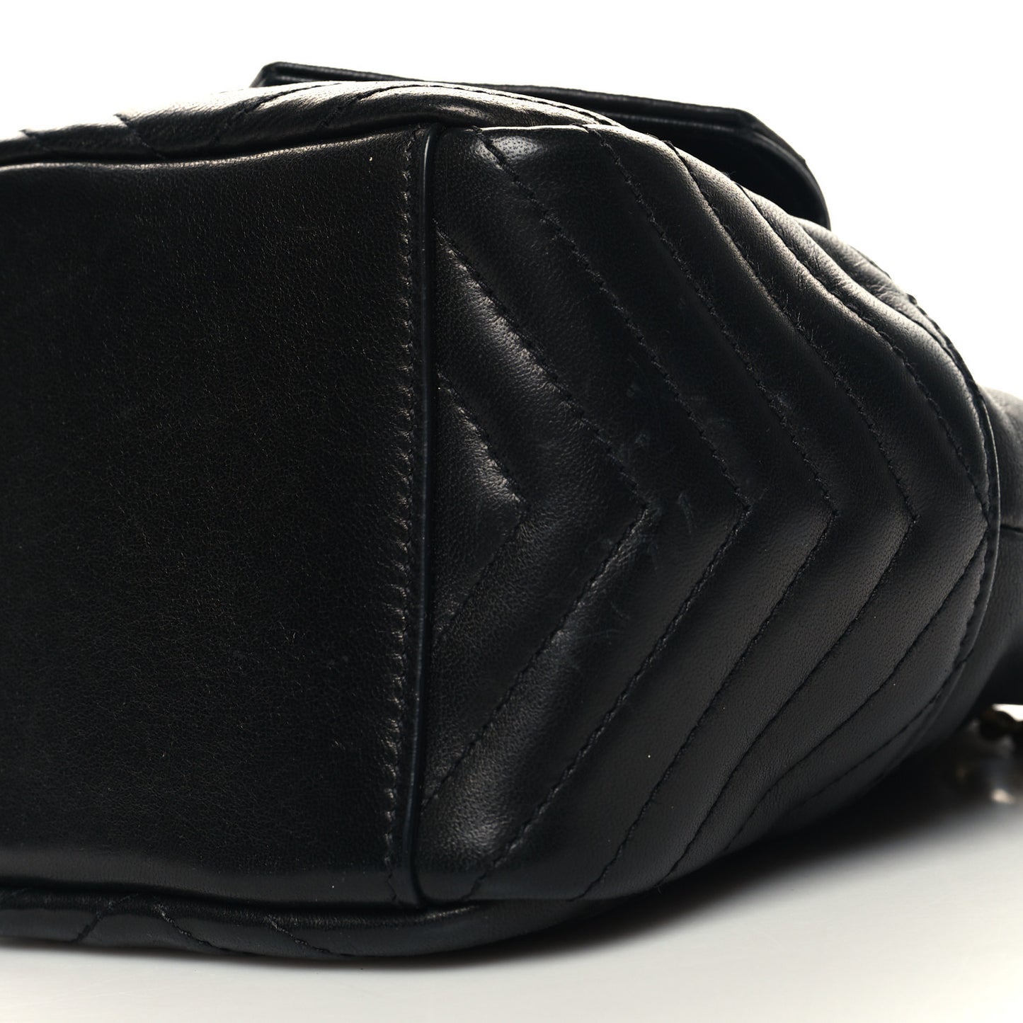 Lambskin Matelasse Monogram Joe Nano Bucket Bag Black
