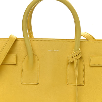Saint Laurent Calfskin Small Sac De Jour Bag Yellow 8 of 14