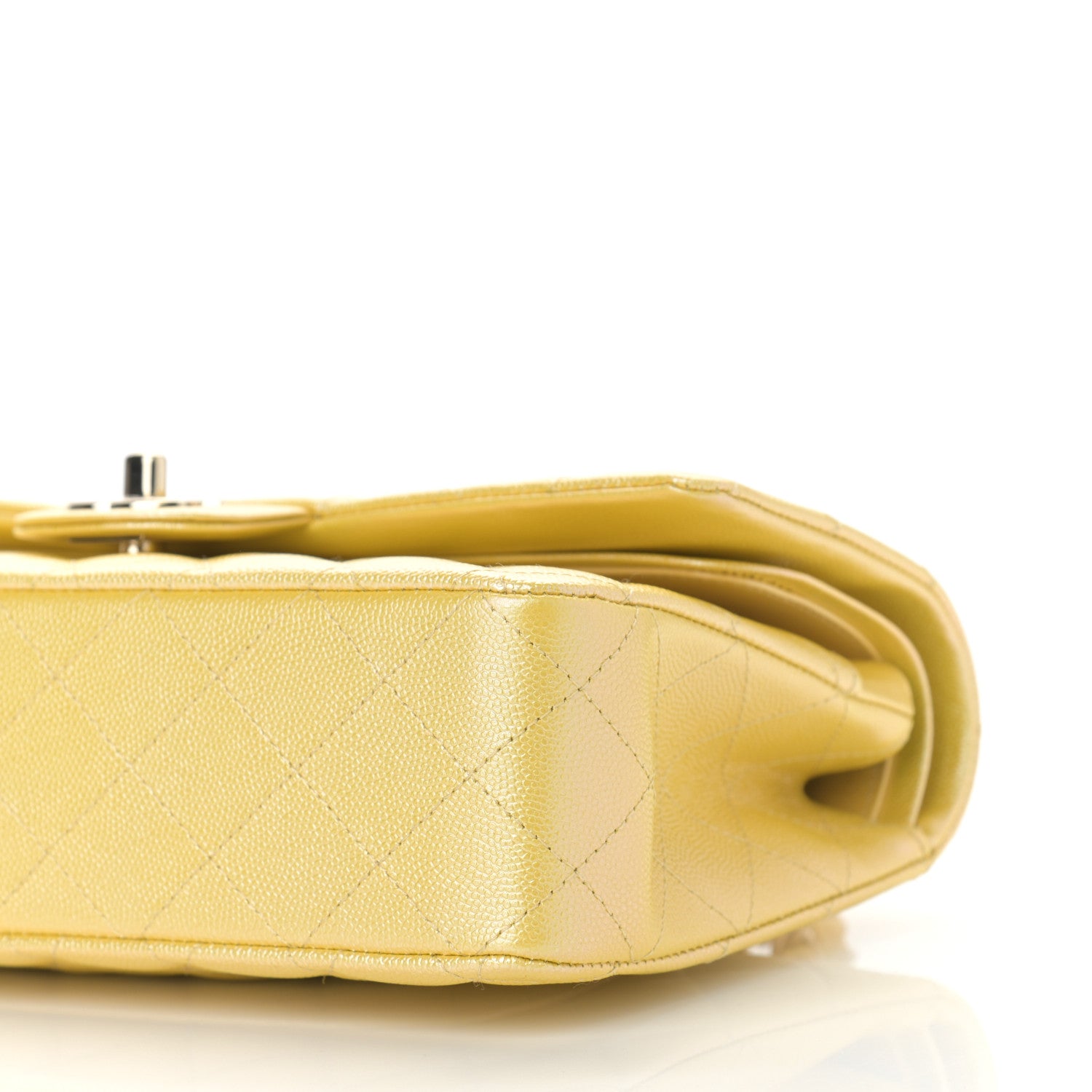 Chanel Iridescent Caviar Quilted Medium Double Flap Yellow 9 of 9