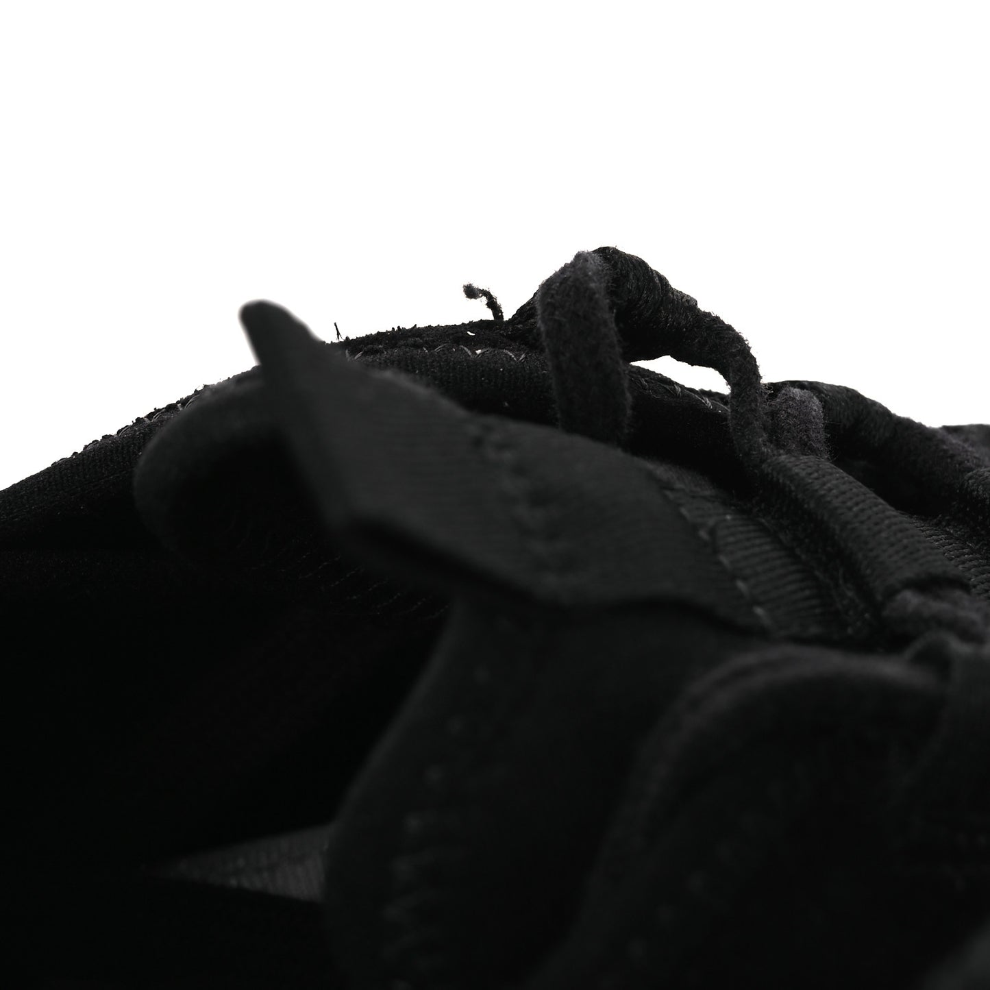 Velvet Calfskin Mixed Fibers CC Sneakers 38.5 Black