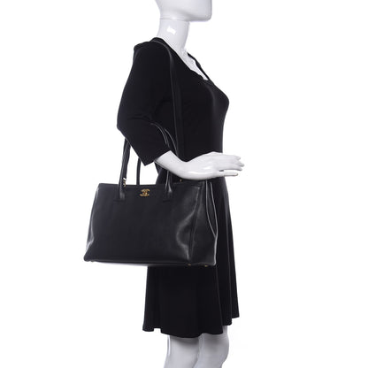 Chanel Calfskin Cerf Executive Shopper Tote Black 2 of 16