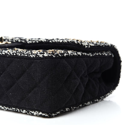 Chanel Denim Braided Medium Flap Bag Black 7 of 10