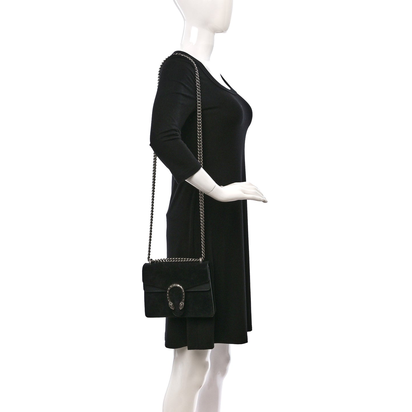 Suede Mini Dionysus Shoulder Bag Black