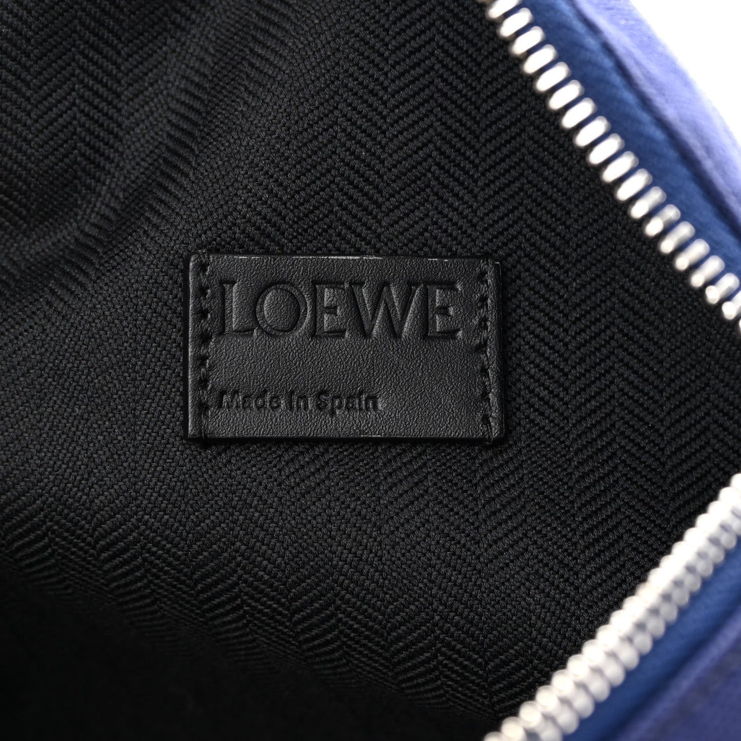 Canvas Front Pocket Logo Patch Bumbag Navy Blue