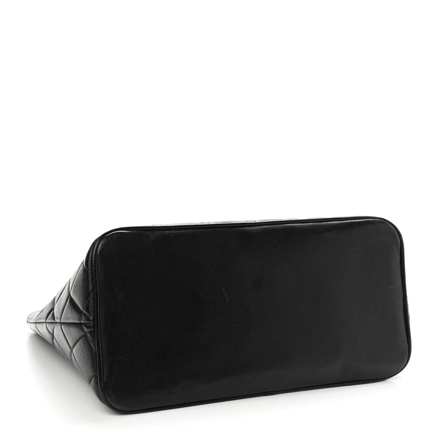 Lambskin Quilted Medallion Tote Black