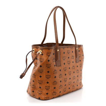 MCM Visetos Medium Liz Reversible Shopper Tote Cognac 5 of 21