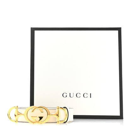 Gucci Calfskin Trapuntata Zumi 30mm Belt 100 40 White 5 of 5