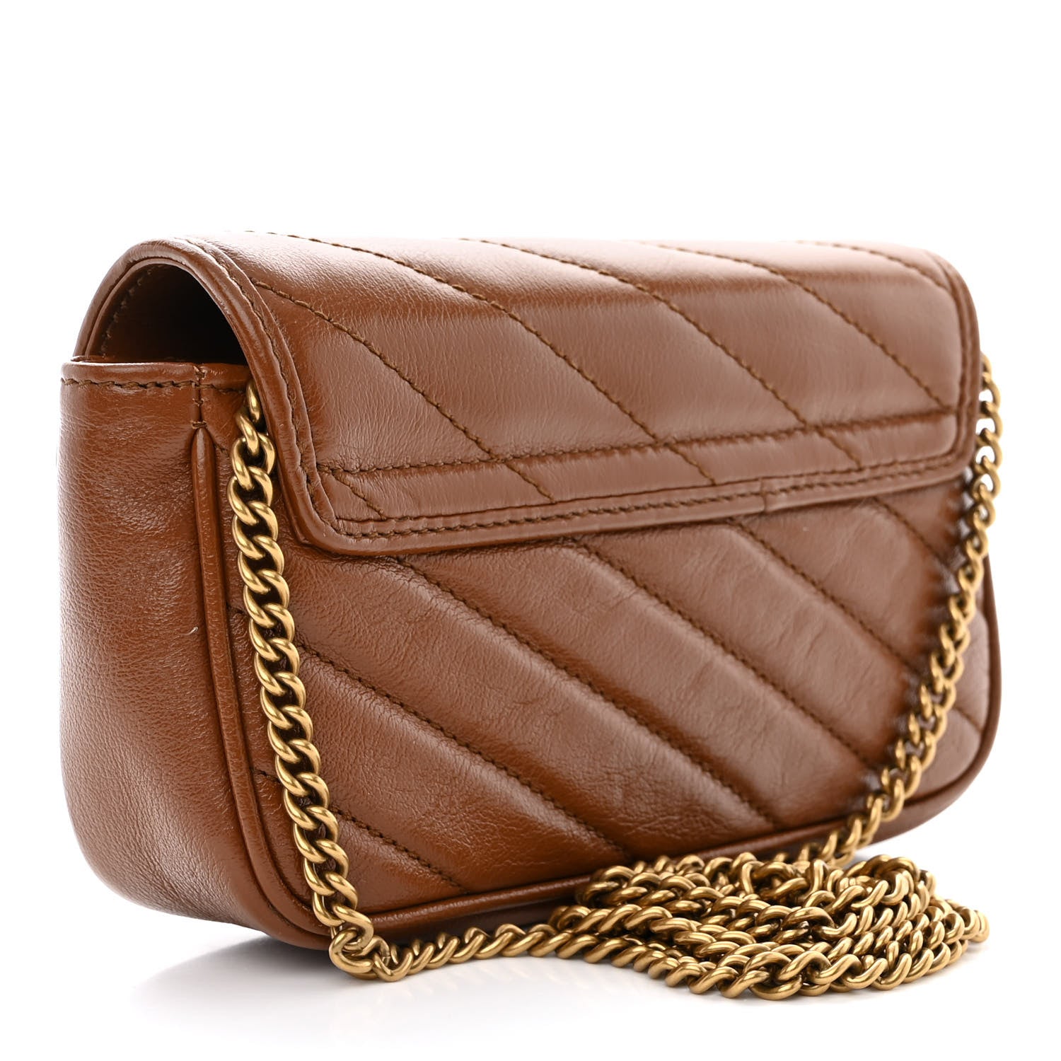 Gucci Azalea Calfskin Matelasse Diagonal Super Mini GG Marmont Shoulder Bag Cuir 3 of 11