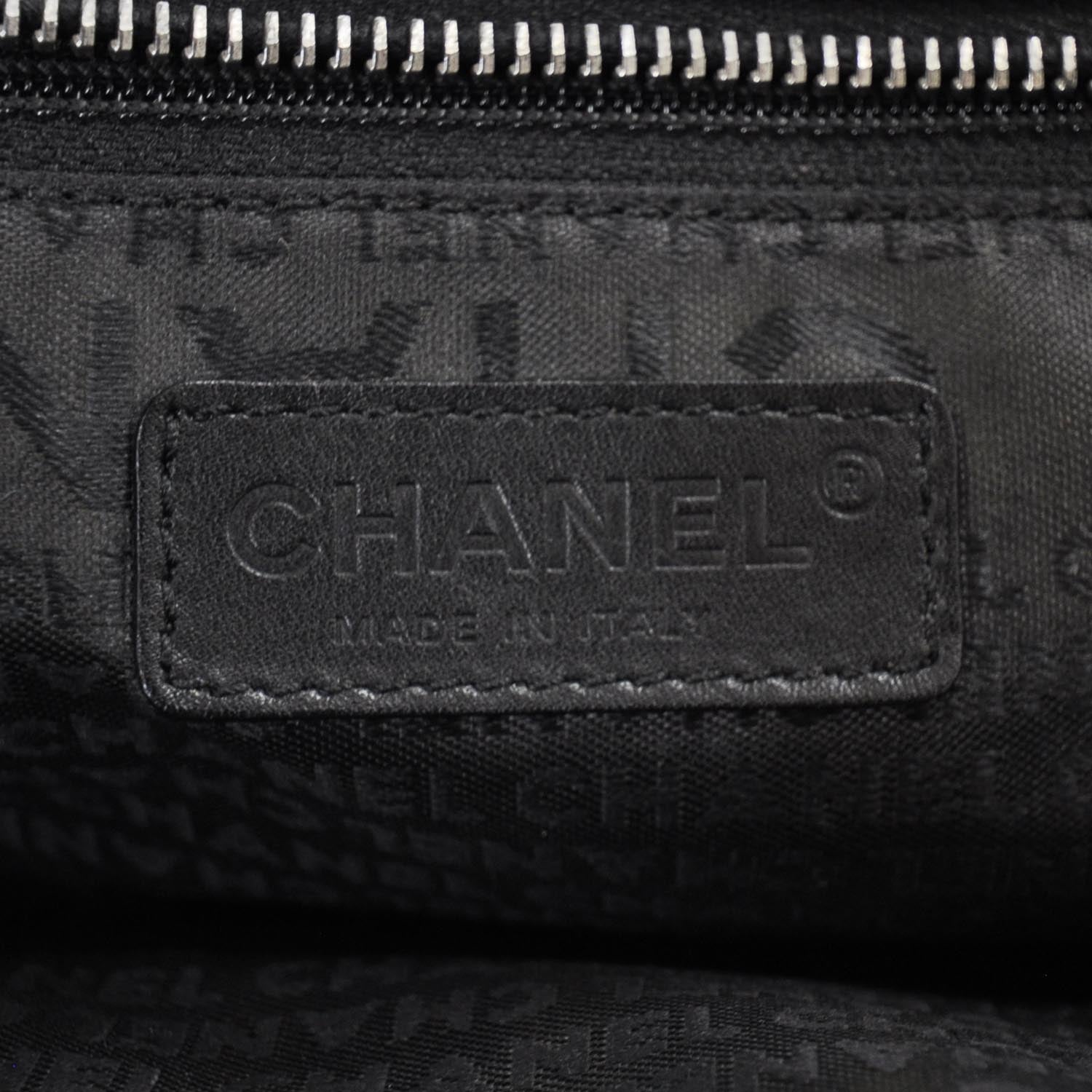 Chanel Vertical Quilted Leather Lax East West Shoulder Bag Black 9 of 10