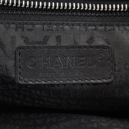 Chanel Vertical Quilted Leather Lax East West Shoulder Bag Black 9 of 10