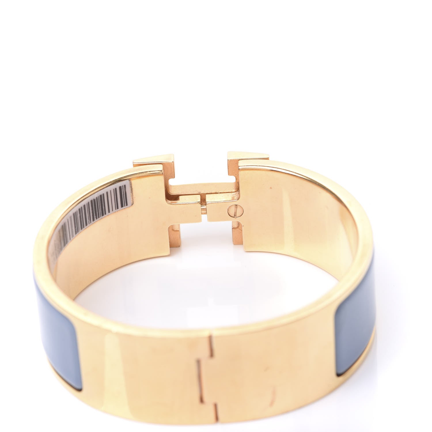 Hermes Enamel Wide Clic Clac H Bracelet PM Bleu Lin 4 of 4