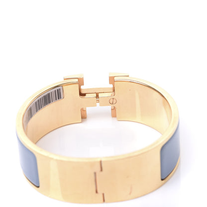Hermes Enamel Wide Clic Clac H Bracelet PM Bleu Lin 4 of 4