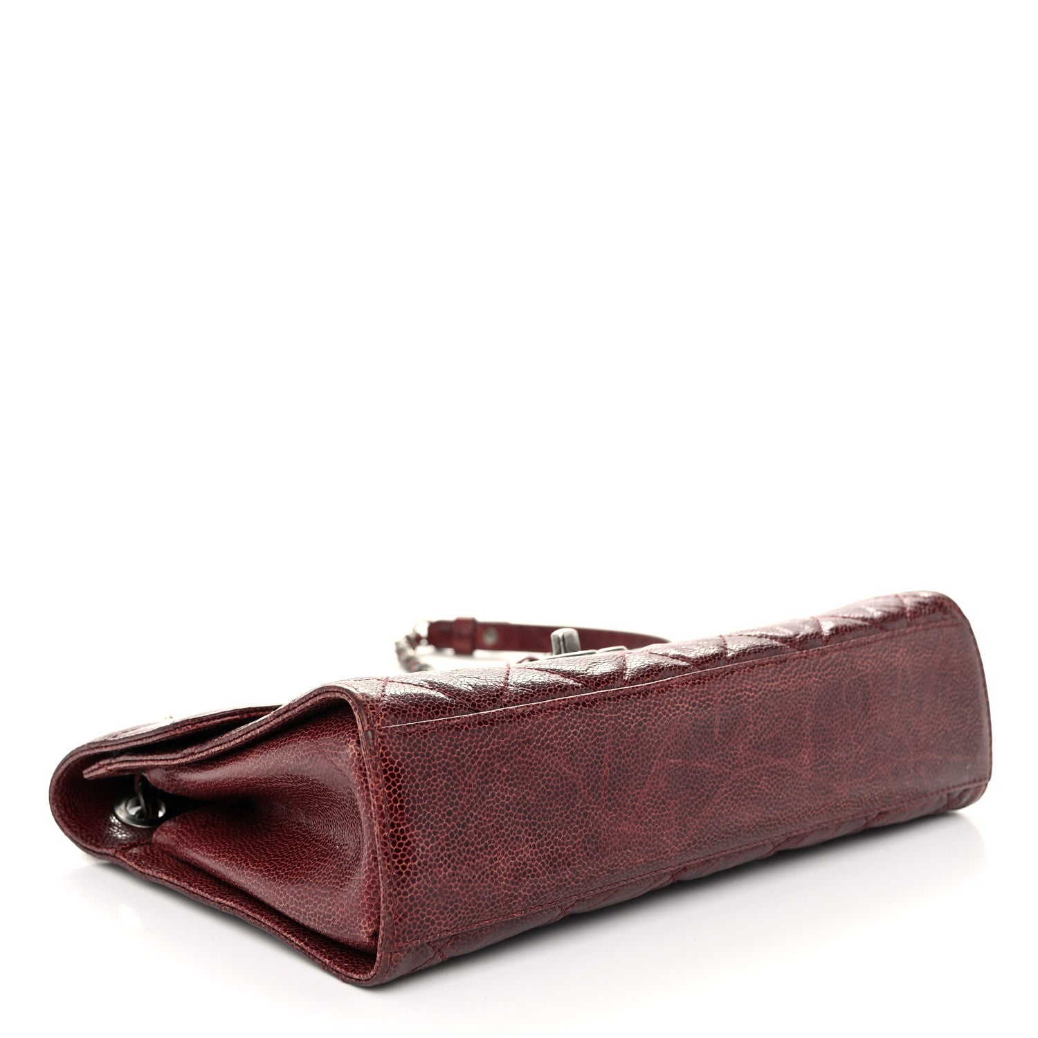 Chanel Crumpled Grained Calfskin Medium CC Crave Flap Bordeaux 4 of 10