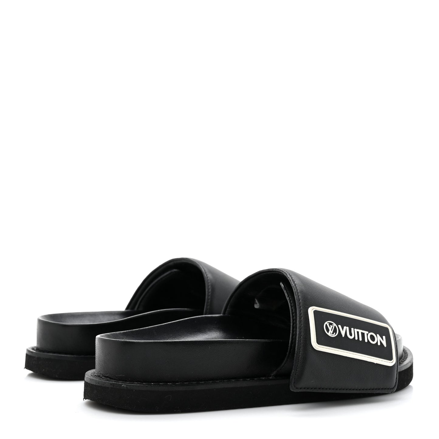 Calfskin Womens Pool Pillow Sunset Mules 36 Black