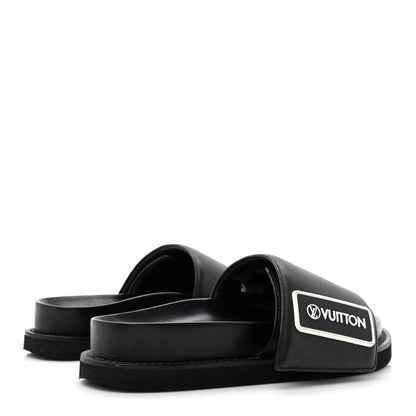 Louis Vuitton Calfskin Womens Pool Pillow Sunset Mules 36 Black 5 of 11