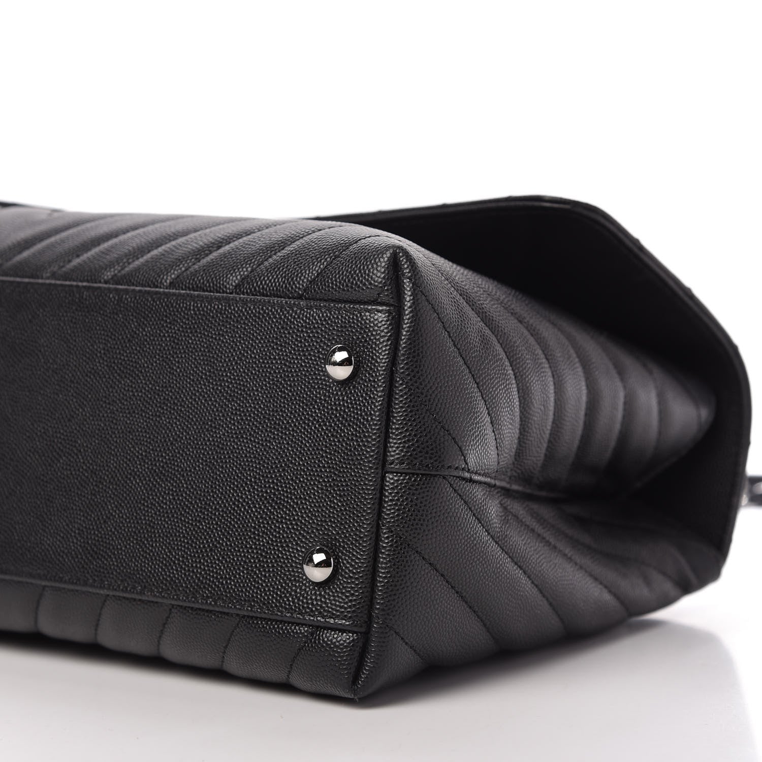 Chanel Caviar Chevron Quilted Medium Coco Handle Flap Black 7 of 10