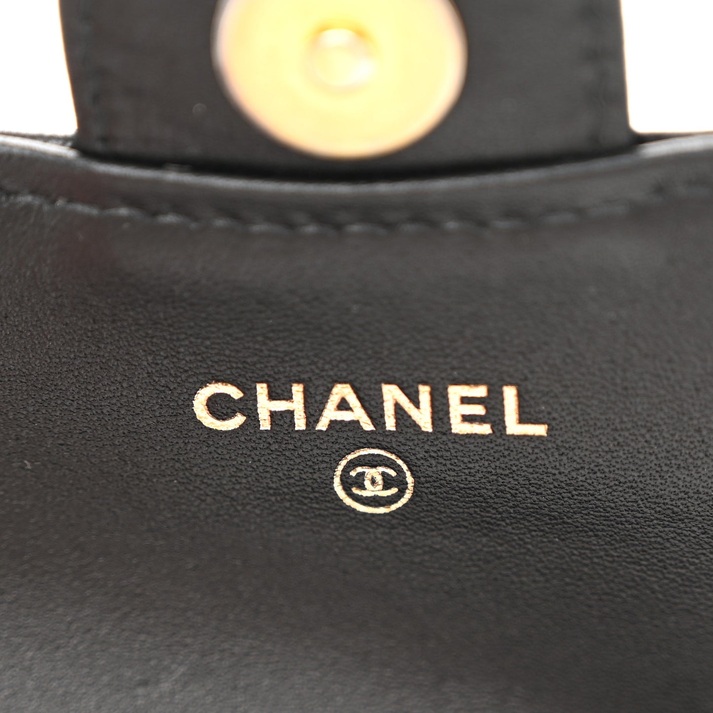 Lambskin Coco Enamel Quilted Mini Chain Belt Bag Black