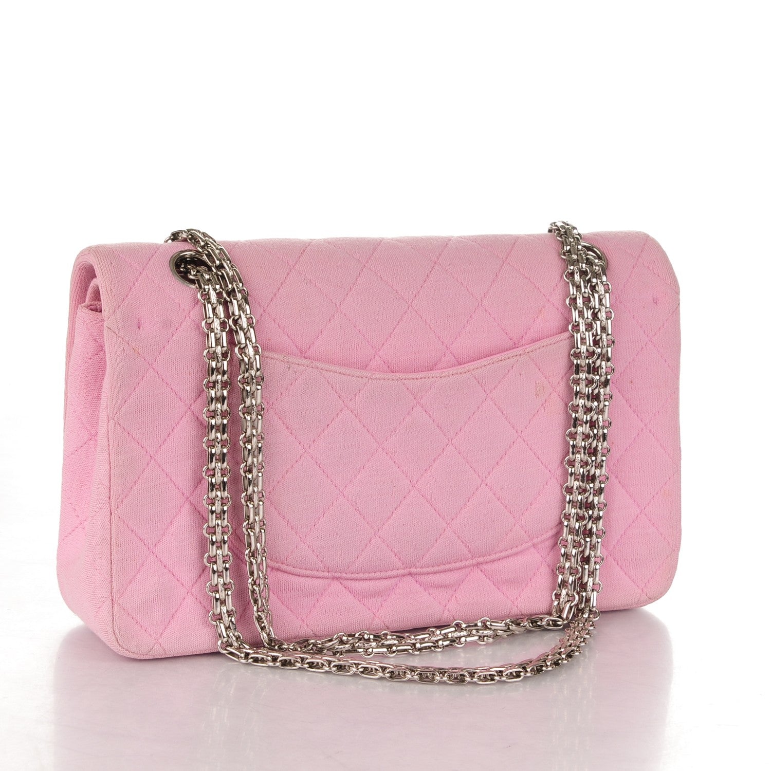 Chanel Jersey Quilted Medium Double Flap Pink 3 of 12