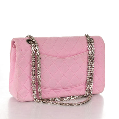 Chanel Jersey Quilted Medium Double Flap Pink 3 of 12