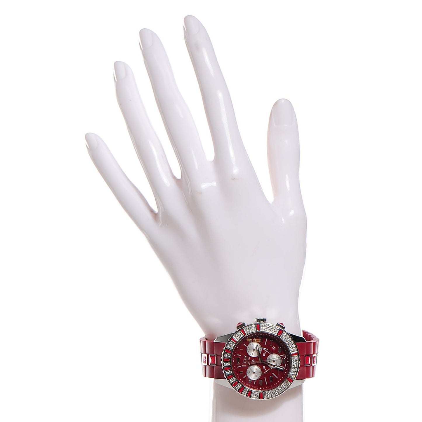 Stainless Steel Diamond Ruby 38mm Christal Watch