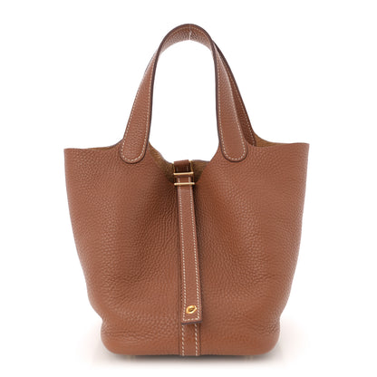 Hermes Taurillon Clemence Picotin Lock 18 PM Gold 1 of 12