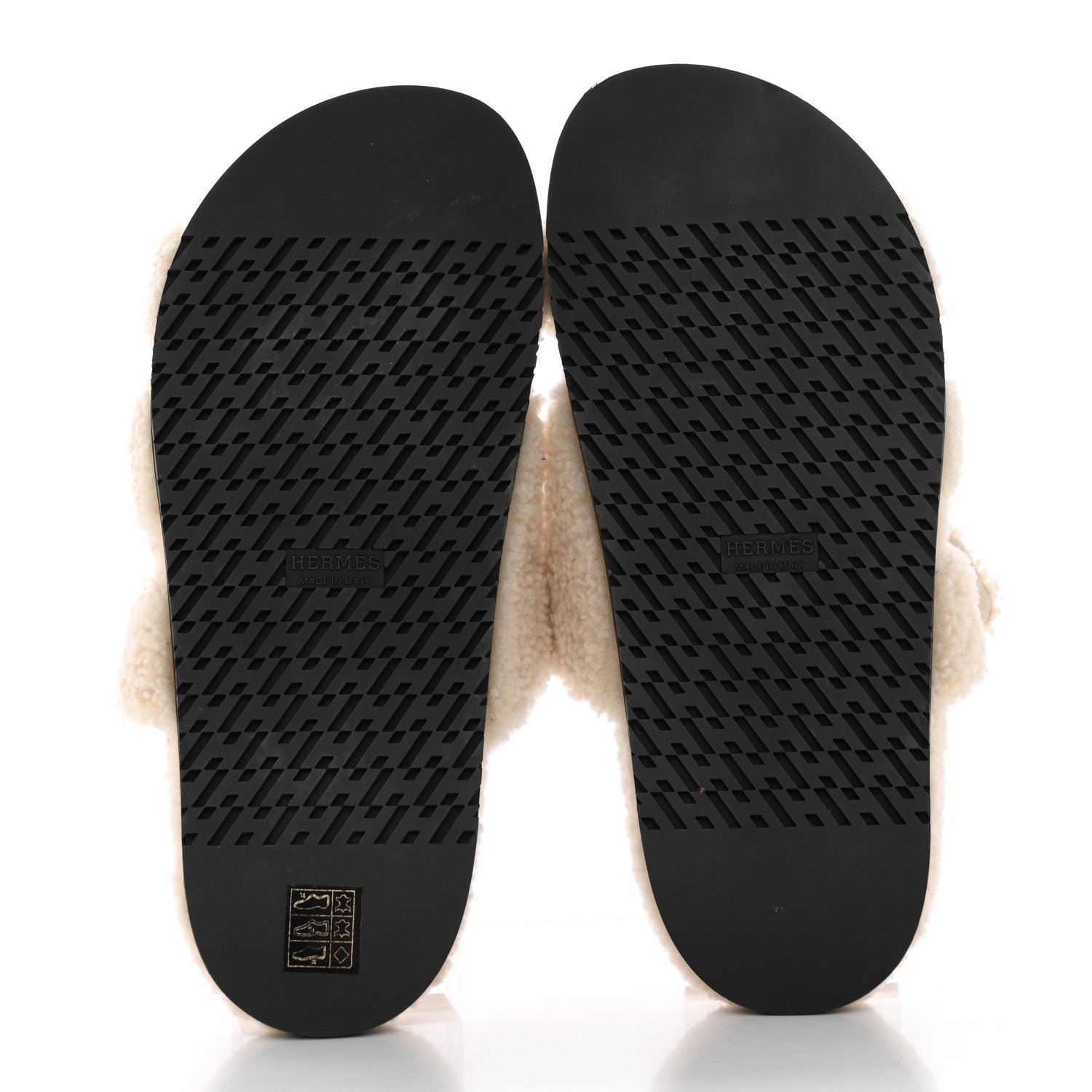 Hermes Woolskin Womens Chypre Sandals 40.5 Ecru 5 of 7