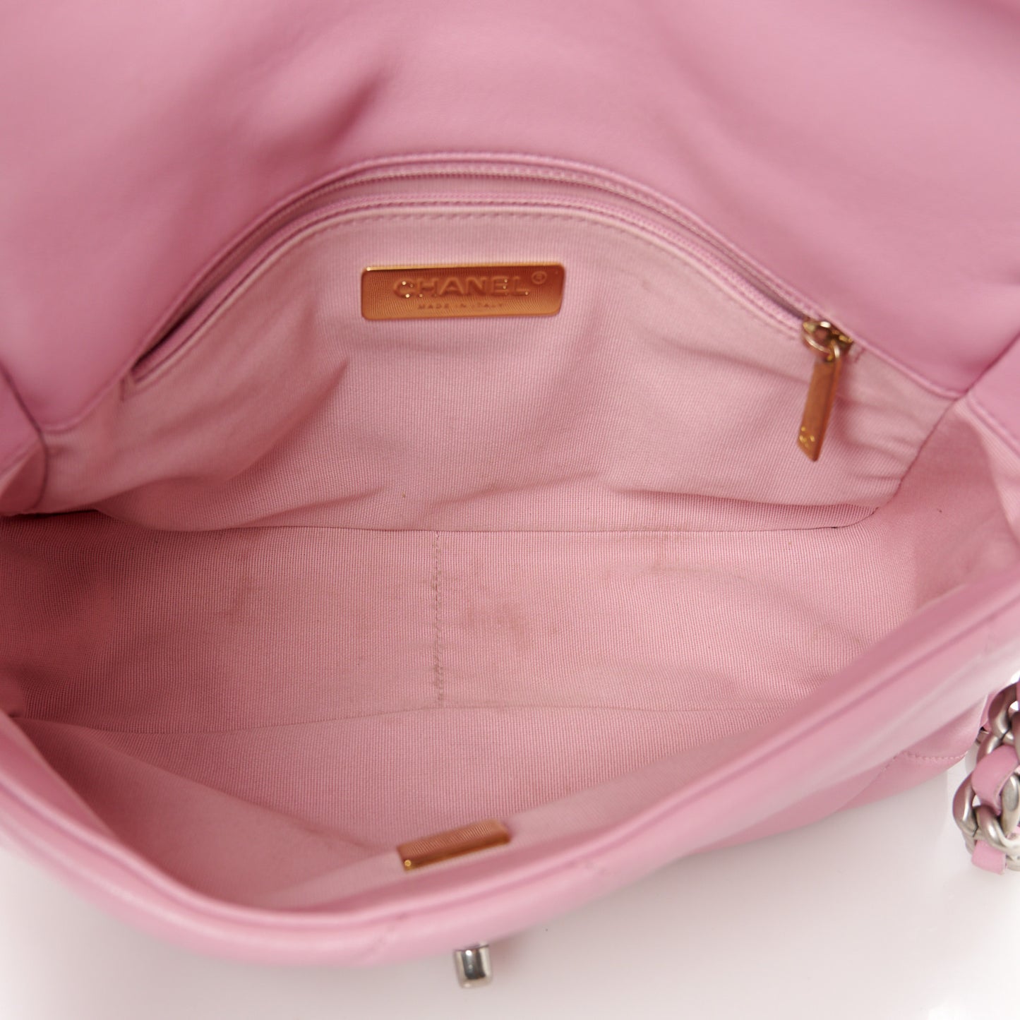 Lambskin Quilted Medium Chanel 19 Flap Pink