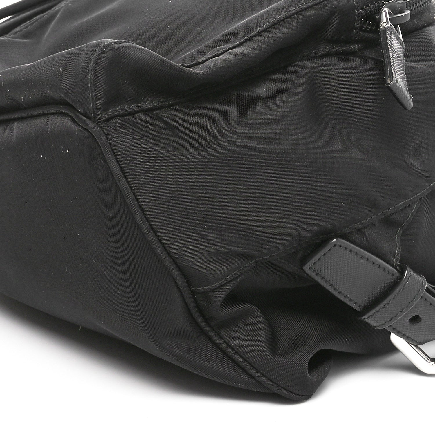Prada Tessuto Nylon Saffiano Vela Backpack Black 9 of 9