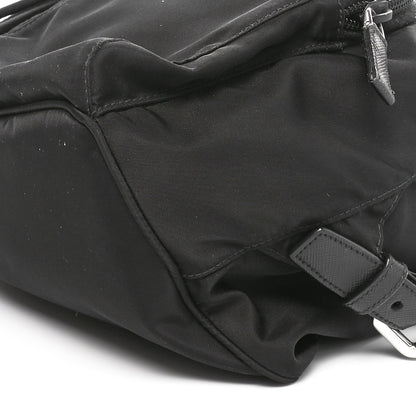 Prada Tessuto Nylon Saffiano Vela Backpack Black 9 of 9
