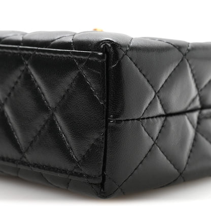 Chanel Shiny Aged Calfskin Quilted Nano Kelly Shopper Black 11 of 12