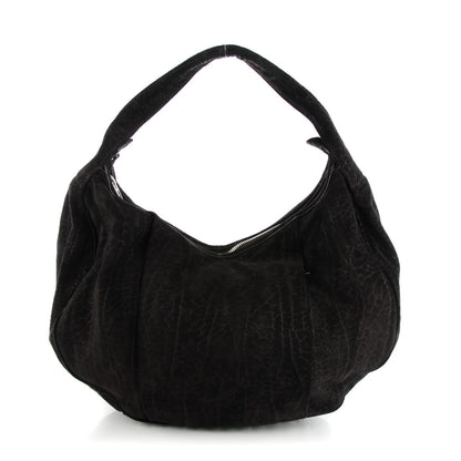 Alexander Wang Crinkled Suede Morgan Hobo Black 1 of 7