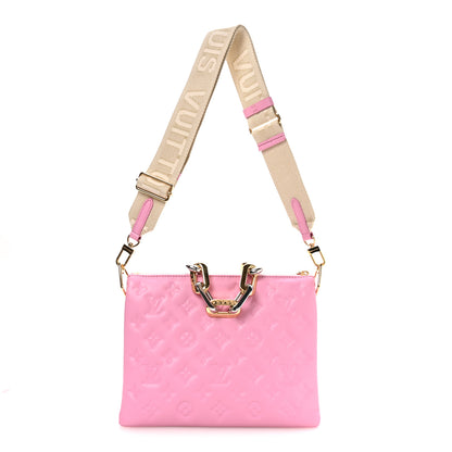 Louis Vuitton Lambskin Embossed Monogram Coussin PM Rose Bonbon 1 of 10