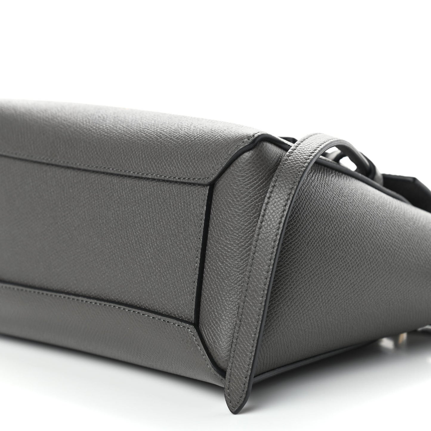 Grained Calfskin Nano Belt Bag Grey