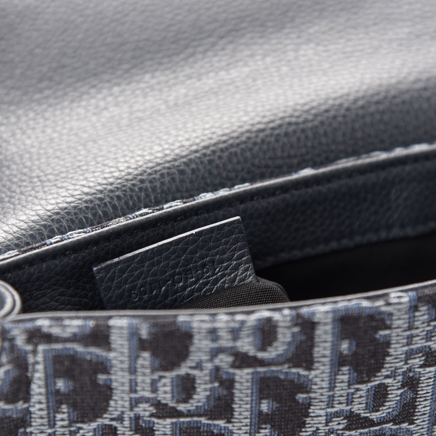 Christian Dior Oblique Saddle Messenger Pouch Blue Black 9 of 11