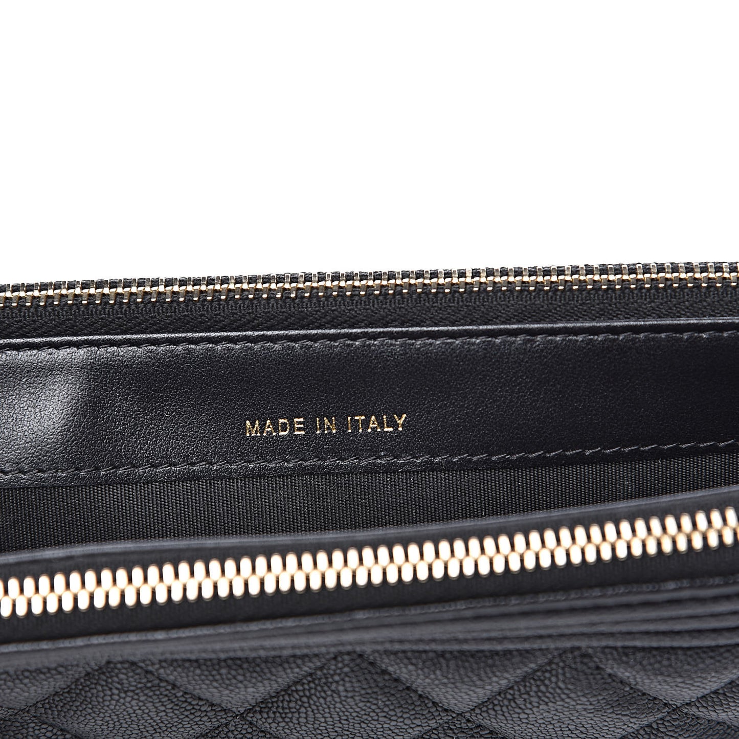 Caviar Quilted Small Boy Clutch With Chain Black