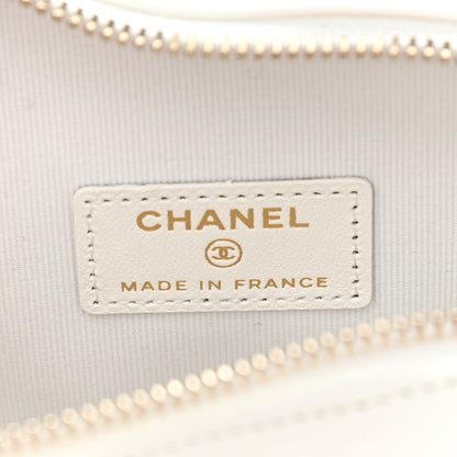 Chanel Lambskin Quilted CC In Love Heart Clutch With Chain White 6 of 11