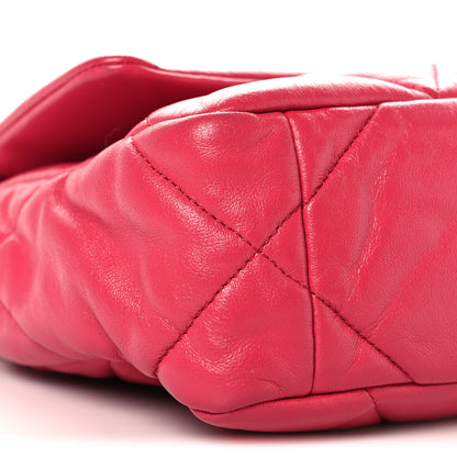 Chanel Lambskin Quilted Medium Chanel 19 Flap Dark Pink 9 of 10