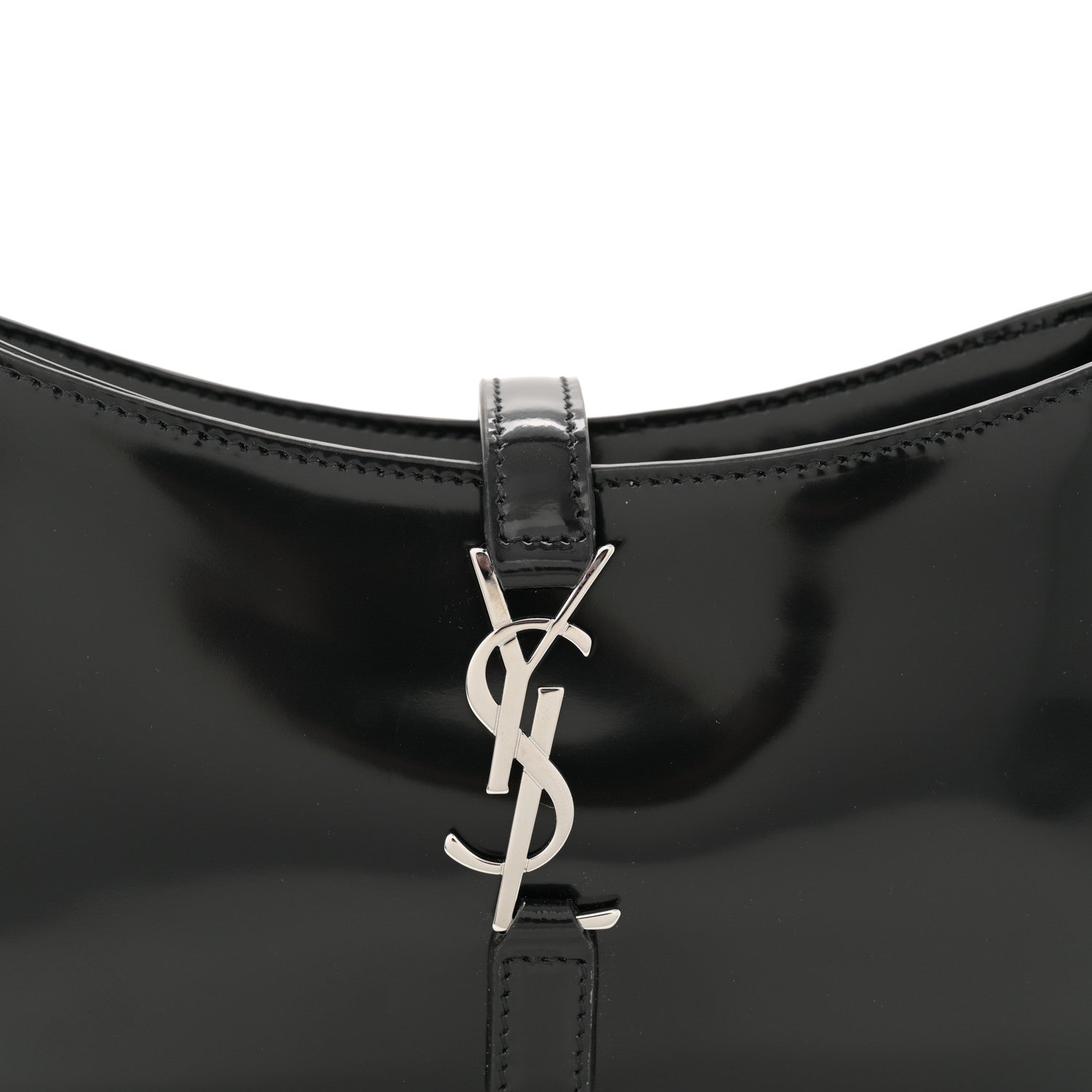 Saint Laurent Patent Calfskin Le 5 A 7 Mini Hobo Black 8 of 12