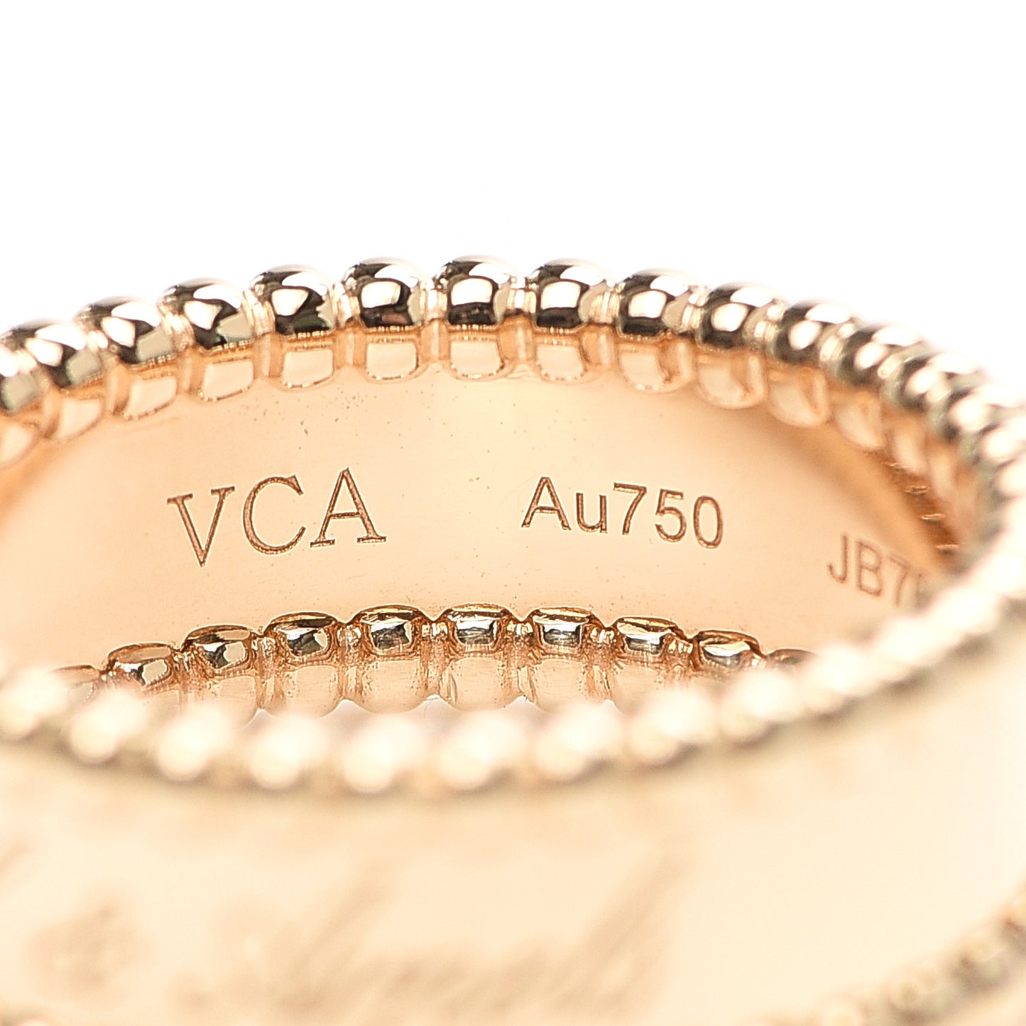 18K Yellow Gold Perlee Signature Ring 54 7